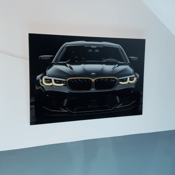 BMW Serie M4, negro | Póster de neón para coche