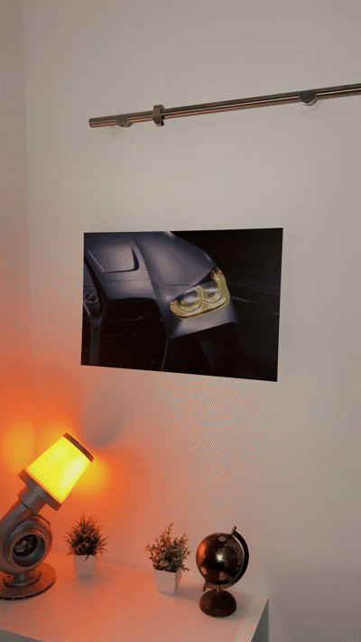 BMW M4 Series | White LED | Neon Car Poster