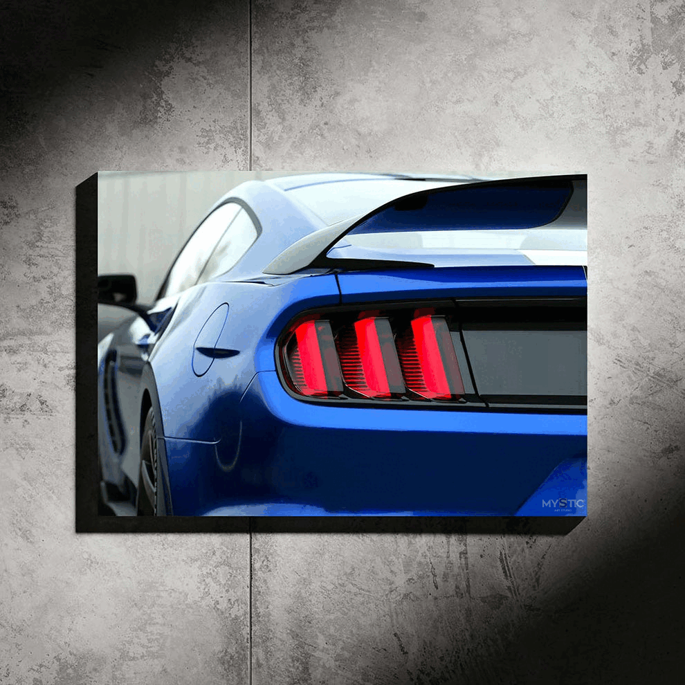 Ford Mustang Shelby GT350 | Red LED | Neon Car Poster | GT Edition