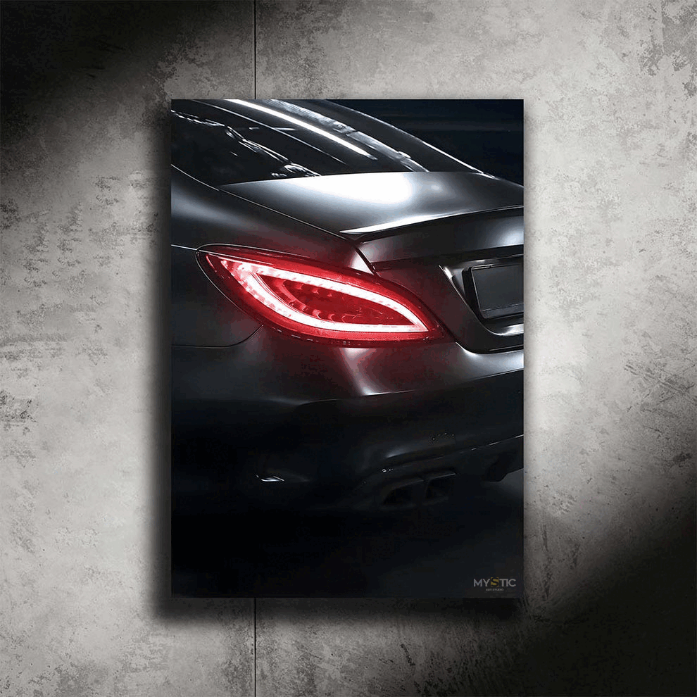 Mercedes CLS AMG 63 | Red LED | Neon Car Poster | Premium Edition