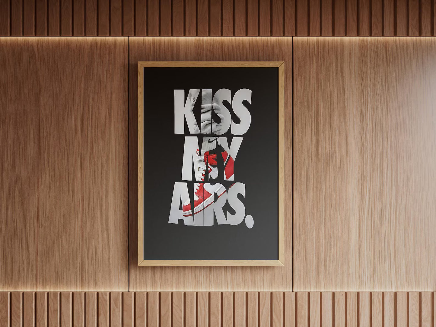 Sneaker Poster | Kiss My Airs | Modern Wall Poster