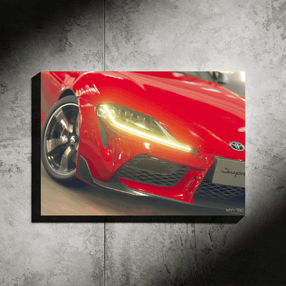 Toyota Supra | Lime Yellow LED | Neon Car Poster | Fan's Edition