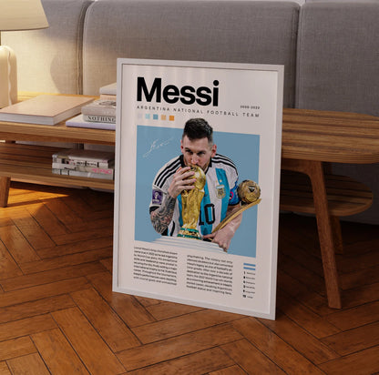 Messi Wall Poster | Football Legend's Edition | Modern Wall Poster