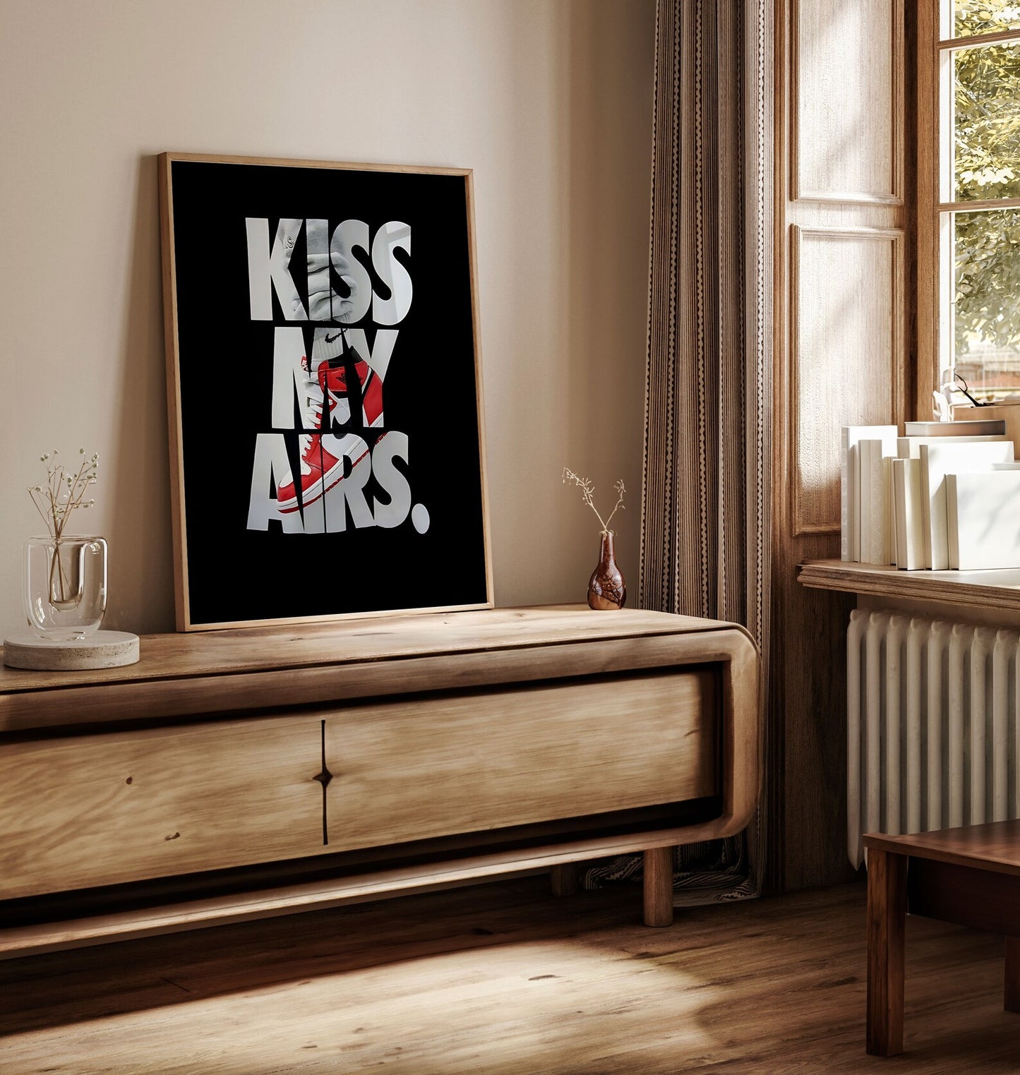 Sneaker Poster  | Kiss My Airs | Modern Wall Poster
