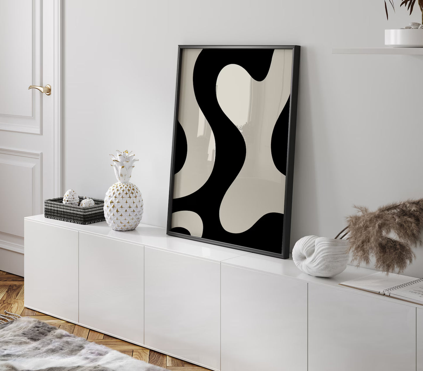 Minimalistic Curvy Wall Art | Abstract Wall Art | Modern Wall Poster