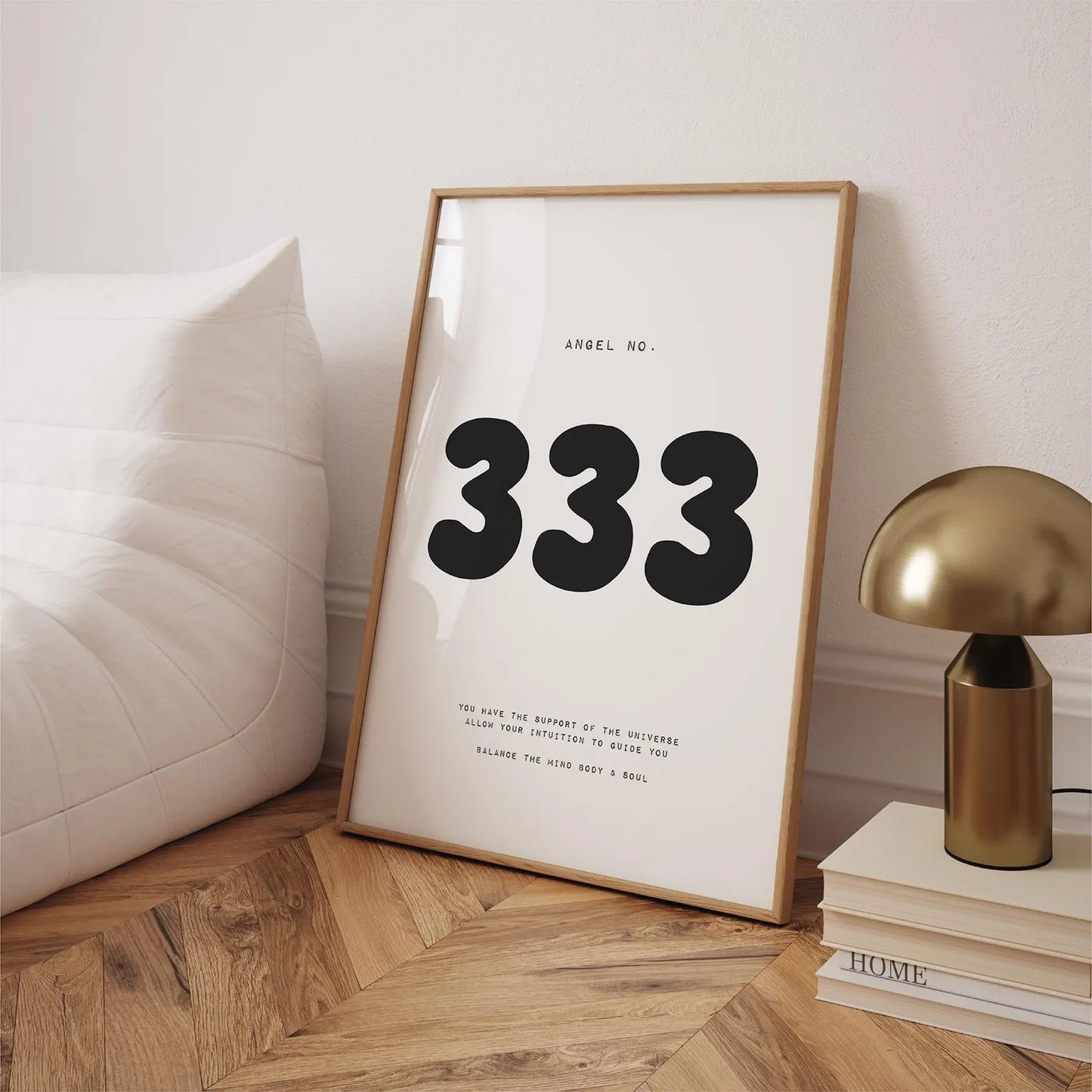 333 Angel Number | Minimalist Spiritual Wall Art | Wall Poster