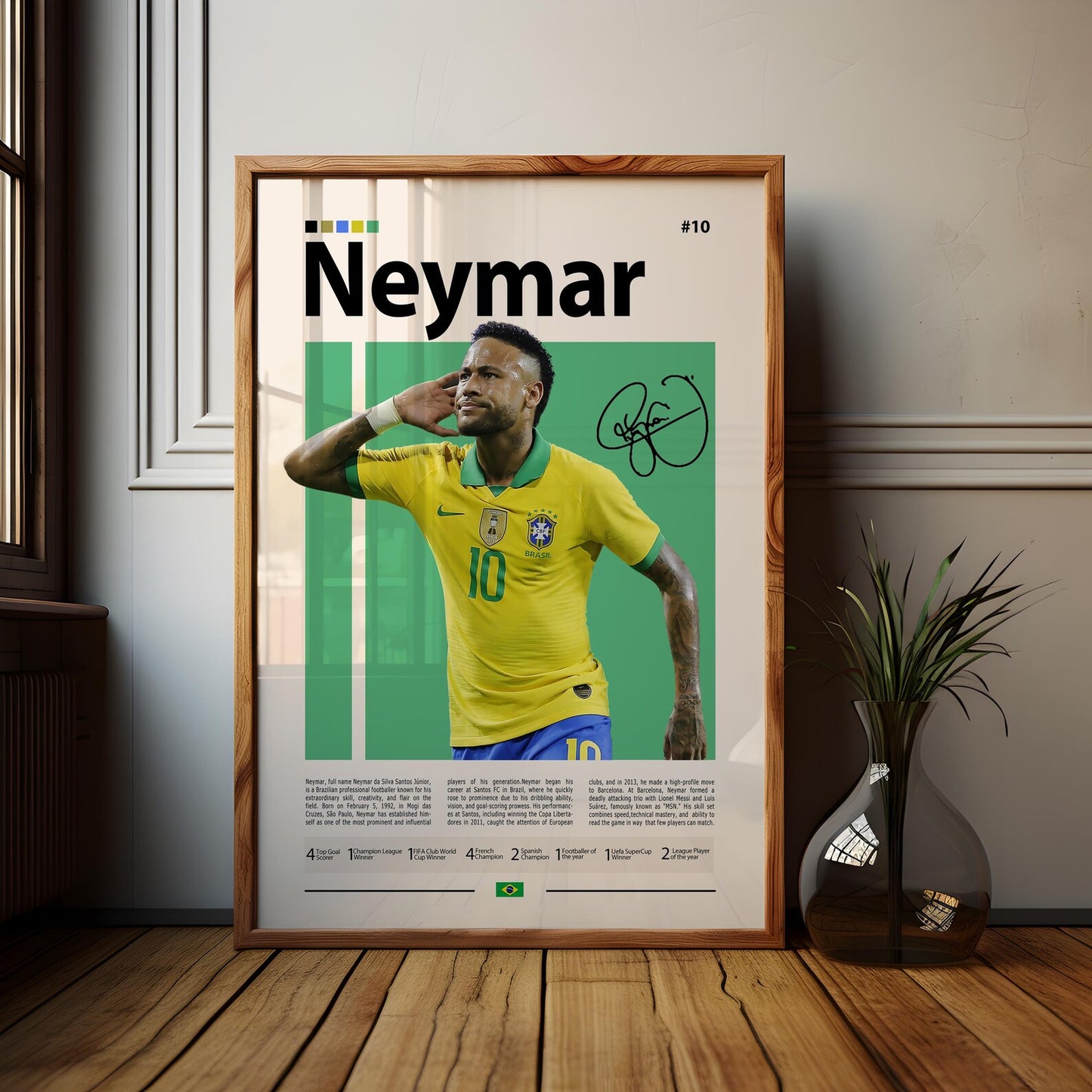 Neymar Jr. Poster| Football Legend's Edition | Modern Wall Poster
