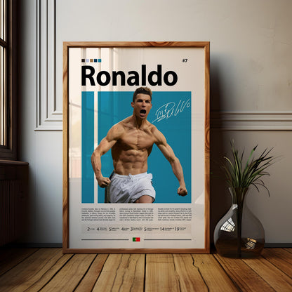 Ronaldo Wall Poster | Football Legend's Edition | Modern Wall Poster