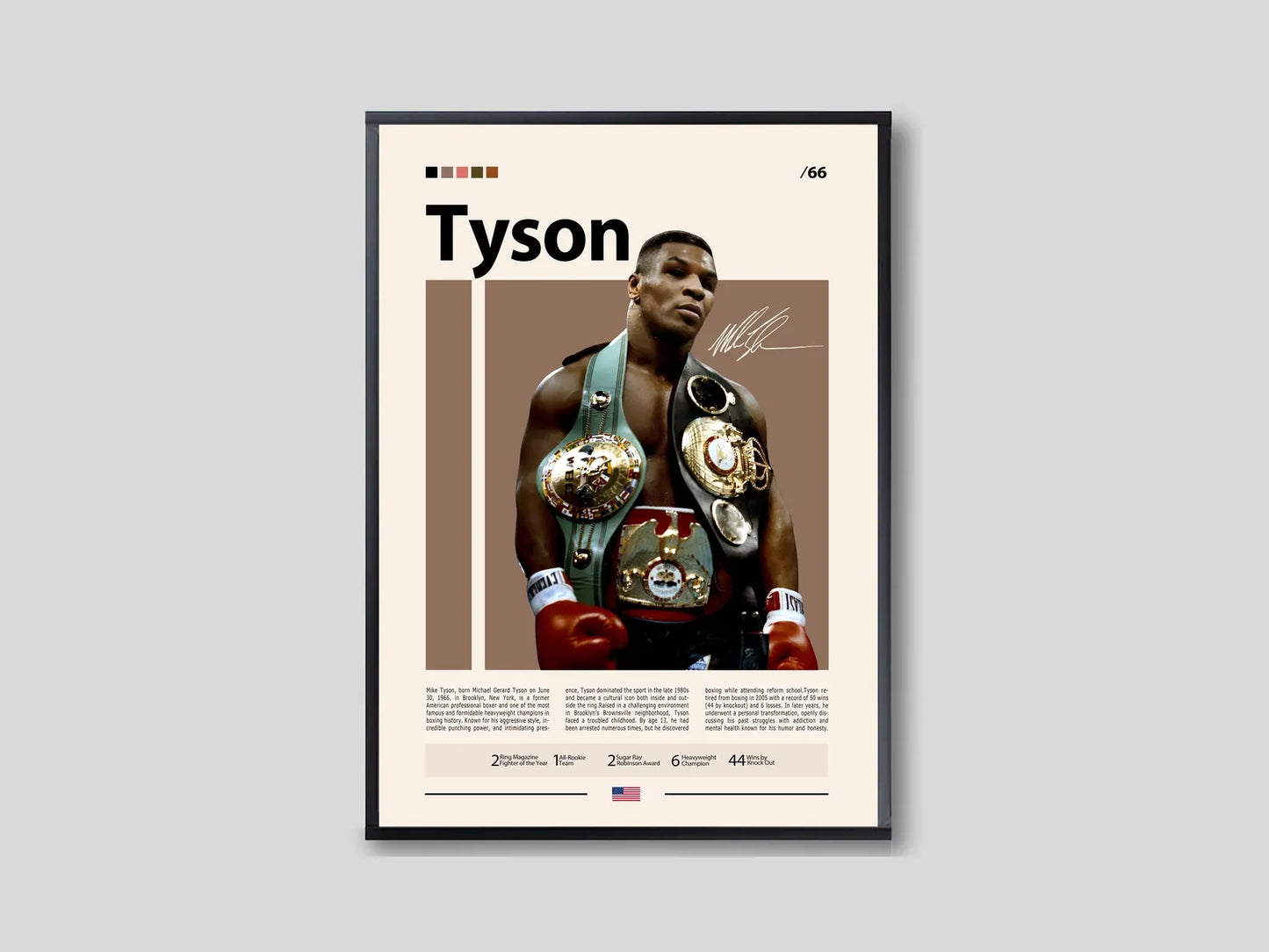 Mike Tyson Poster | Boxing Legend's Edition | Modern Wall Poster