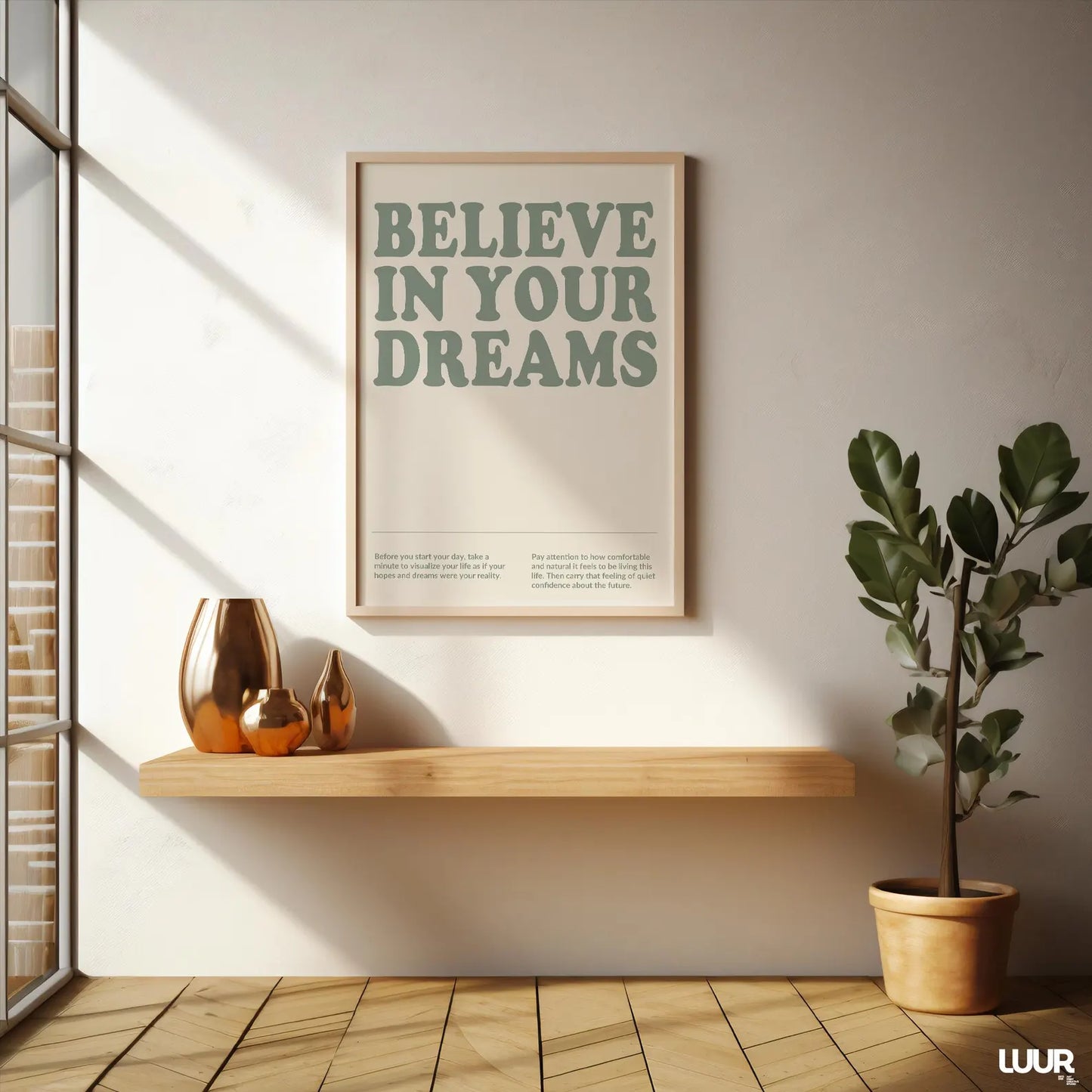 Believe in Your Dreams Wall Poster | Motivational Poster | Home & Office Decor