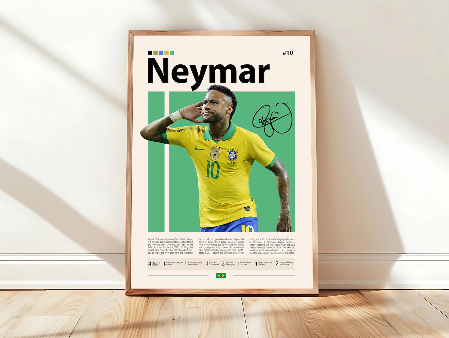Neymar Jr. Poster| Football Legend's Edition | Modern Wall Poster