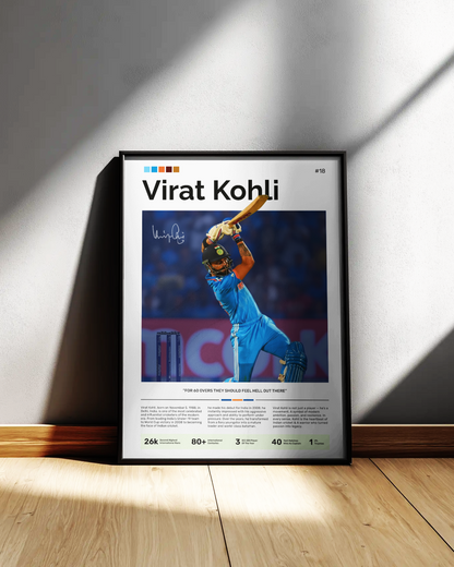 VIRAT KOHLI  Poster | Cricket Legend's Edition | Modern Wall Poster